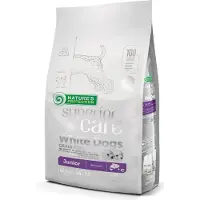 Nature´s Protection NATURE'S PROTECTION Superior Care White Dogs, alimento seco sin cereales para cachorros de perros de pelaje blanco, sabor salmón – 1,5 kg
