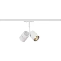 SLV 143431 BIMA II, foco con cabeza en blanco mate, 2xGU10, máximo 50W, incluye adaptador de 1 polo