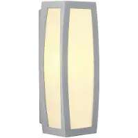 SLV Meridian 230044: Lámpara de pared exterior. Bombilla de bajo consumo, LED (monocromática). Casquillo E-27. 20 W. Color: gris plateado