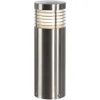 SLV 230063 Vap Slim: Lámpara exterior de pie, diseño minimalista. Bombilla de bajo consumo, casquillo E-27, 20W. Acero inoxidable (acabado cepillado)