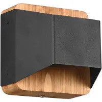 TRIO Lighting Arino aplique de pared LED, negro, ancho 12,2 cm