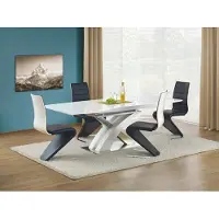 Halmar Mesa extensible Sandor - blanco brillante
