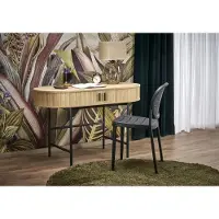 Halmar Escritorio B-51, 120x75x55 cm, 2 cajones, ideal para oficina, color natural/negro