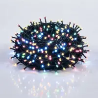 Spetebo Guirnalda de luces navideñas LED, multicolor, con 180 LEDs y 16 metros de longitud. Iluminación decorativa para exteriores con temporizador