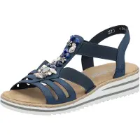 Rieker Sandalias 'Sandalette Damen V0649-14 Kunststoff (Synthetik) in blau' azul