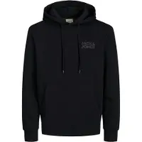 Jack & Jones Plus Sudadera 'JJECorp' gris / negro