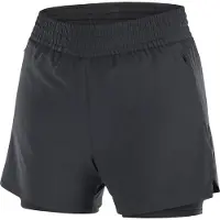 Salomon - Ropa trail running mujer - Shkout C 2In1 Shorts 4" W Deep Black para Mujer - Talla S - Negro