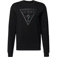 GUESS para hombre. M6YQ37K4103 Sudadera con logo bordado negro (M), Casual, Algodón, outlet 2026.