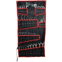 GEKO , juego de llaves pulidas, 47 piezas, acero CrV, estuche plegable G11155