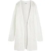 Bonprix Abrigo de punto blanco lana