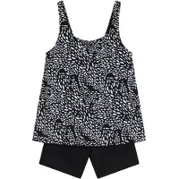 Bonprix Traje de baño negro / blanco