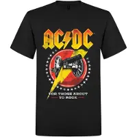 AC/DC Camiseta 'For those about to rock new T-Shirt' negro