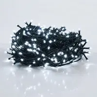 Spetebo Guirnalda de luces navideñas (blanca, luz fría) - 240 LEDs - Iluminación decorativa para exteriores con temporizador