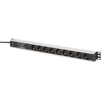 Digitus DN-95438 Steckdosenleiste 9-fach 19" Alu. 1HE 2m schwarz