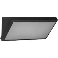 LINDBY Aplique LED para exterior Abby, sensor, IP65, gris oscuro