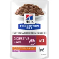 Hill's Pet Nutrition Prescription Diet i/d Digestive Care - Gatito - Bolsita de comida - 12 x 85 g