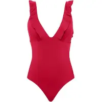 SEA LEVEL Traje de baño 'Frill Essentials' rojo