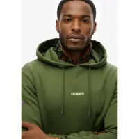 Superdry para hombre. M2014372A Sudadera con capucha Plain verde (XL), Casual, Algodón, outlet 2026.