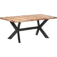 vidaXL Mesa de comedor, 180x90x75 cm, madera maciza, color miel