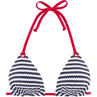 s.Oliver Top de bikini navy / rojo sangre / blanco