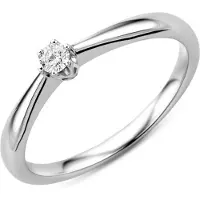 Diamant L'Eternel Anillo 'Solitär-Ring aus 375 Weißgold mit 0.09 Karat Diamant' plata