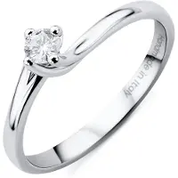 Diamant L'Eternel Anillo 'Ring aus 750 Weißgold mit 0.12 Karat Diamant' plata