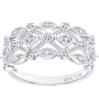 Diamant L'Eternel Anillo 'Ring aus 375 Weißgold mit Diamant' plata
