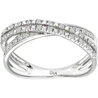Diamant L'Eternel Anillo 'Ring aus 375 Weißgold mit 0.15 Karat Diamant' plata