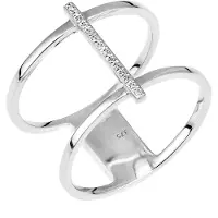 Diamant L'Eternel Anillo 'Ring aus 375 Weißgold mit Diamant' plata