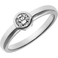 Diamant L'Eternel Anillo 'Ring aus 750 Weißgold mit 0.25 Karat Diamant' plata