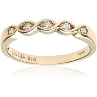 Diamant L'Eternel Anillo 'Eternity-Ring aus 375 Gelbgold mit 0.10 Karat Diamant gedreht' oro