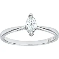 Diamant L'Eternel Anillo 'Ring aus 375 Weißgold mit Diamant' plata