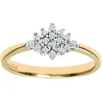 Diamant L'Eternel Anillo 'Cluster-Ring aus 375 Gelbgold mit Diamant' oro