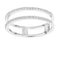 Diamant L'Eternel Anillo 'Ring aus 375 Weißgold mit Diamant' plata