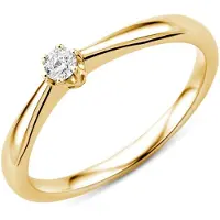 Diamant L'Eternel Anillo 'Solitär-Ring aus 375 Gelbgold mit 0.09 Karat Diamant' oro