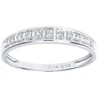 Diamant L'Eternel Anillo 'Eternity-Ring aus 375 Weißgold mit Diamant' plata