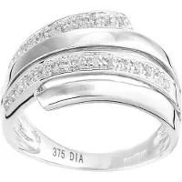 Diamant L'Eternel Anillo 'Ring aus 375 Weißgold mit Diamant' plata