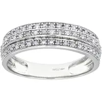 Diamant L'Eternel Anillo 'Eternity-Ring aus 375 Weißgold mit Diamant' plata