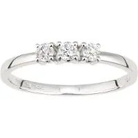 Diamant L'Eternel Anillo 'Trilogie-Ring aus 750 Weißgold mit 0.2 Karat Diamant' oro