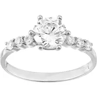 Diamant L'Eternel Anillo 'Verlobungsring aus 375 Weißgold mit Zirkonia' plata