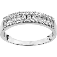 Diamant L'Eternel Anillo 'Eternity-Ring aus 375 Weißgold mit Zirkonia' plata
