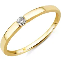 Diamant L'Eternel Anillo 'Ring aus 333 Gelbgold mit 0.05 Karat Diamant' plata