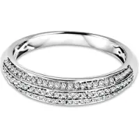 Diamant L'Eternel Anillo 'Ring aus 375 Weißgold mit Diamant' plata