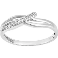 Diamant L'Eternel Anillo 'Eternity-Ring aus 375 Weißgold mit Zirkonia' plata