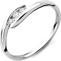 Diamant L'Eternel Anillo 'Ring aus 375 Weißgold mit Diamant' plata