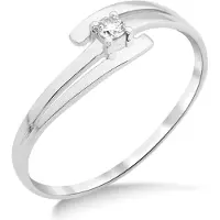 Diamant L'Eternel Anillo 'Ring aus 375 Weißgold mit Diamant' plata