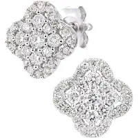 Diamant L'Eternel Pendientes 'Ohrringe aus 375 Weißgold mit Diamant' plata