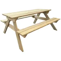 vidaXL Mesa de picnic , 150x135x71,5 cm, madera