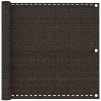 vidaXL : Protector para balcón, color marrón, 90 x 500 cm, fabricado en HDPE