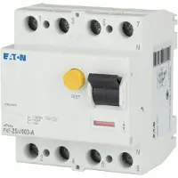 Eaton PXF-25/4/003-A, interruptor diferencial, modelo 236772. 25A, 4 polos, 30mA, tipo A, modelo 236772